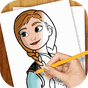 Ícone do apk Aprenda a desenhar Anna Frozen