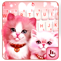 Lovely Cute Pink Kitty Cat Keyboard Theme apk icon