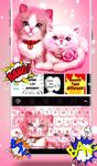 Lovely Cute Pink Kitty Cat Keyboard Theme image 4