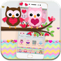 Pink Lovely Owl Cartoon Theme APK