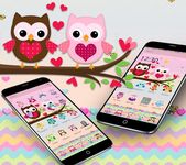 Pink Lovely Owl Cartoon Theme εικόνα 3