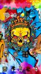 Golden skull theme graffiti imgesi 