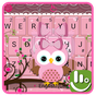 Pink Bow Owl Keyboard Theme APK アイコン