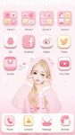 Pink Bear Hola Theme ảnh số 1