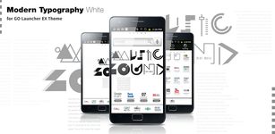 Typo White GOLauncher EX Theme image 