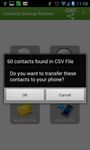 Captura de tela do apk Contacts Backup & Restore 2