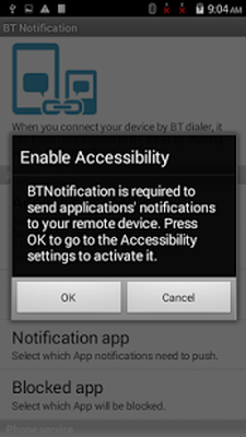 bt notification app not working u8