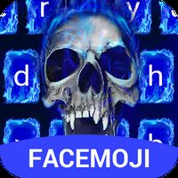 Blue Fire Skull Emoji Keyboard Theme For Instagram Apk Free Download For Android - fire emoji roblox