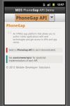 Captura de tela do apk PhoneGap API Demo by MDS 