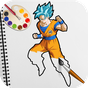 Biểu tượng apk Hero Goku Saiyan Coloring Book for Kids