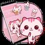 Cute Pink Kitty Theme Kawaii Sweet icon APK