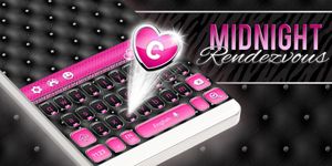 Imagen 3 de Elegant Keyboard - Black & Pink Heart Theme