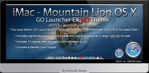 Captura de tela do apk iMac Mountain Lion HD GO Theme 4