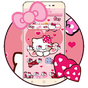 Ikon apk Pink Bowknot Princess Kitty Theme