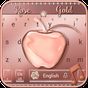 Crystal Apple Rose Gold - Music Keyboard Theme apk icon