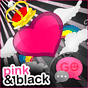 GO SMS Pro Pink&Black Theme APK