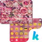 Pink Rose Emoji Kika Keyboard 