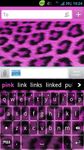 Captura de tela do apk GO Keyboard Pink Cheetah 1