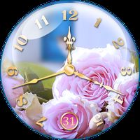 Ícone do Relógio papel de parede rosa