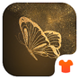 Biểu tượng apk Glitter Golden - Butterfly Theme for Android