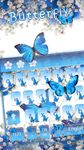 블루 나비 키보드 테마 양풍 꽃 blue butterfly 이미지 1
