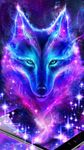 Night Sky Wolf Live Wallpaper afbeelding 1