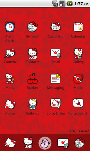 Hello Kitty Pink Heart Theme 1.0 APK Download - Android Personalization  التطبيقات