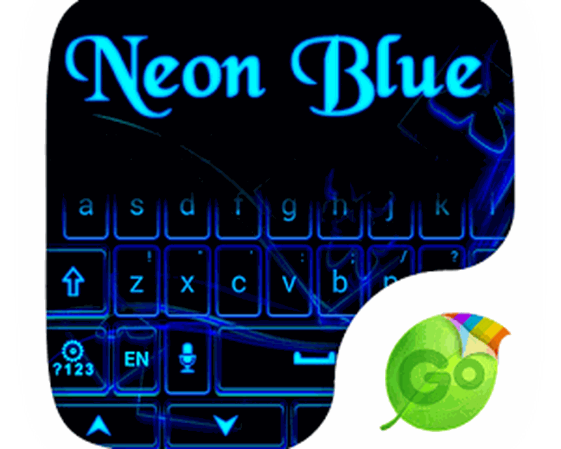 blue keyboard theme