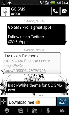 go sms pro themes black