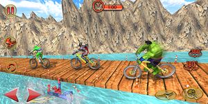 Superhero BMX Bicycle racing hill climb offroad imgesi 
