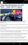Captura de tela do apk Racing News 2014 4