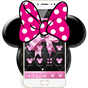 APK-иконка Pink Black Minny Bowknot Theme
