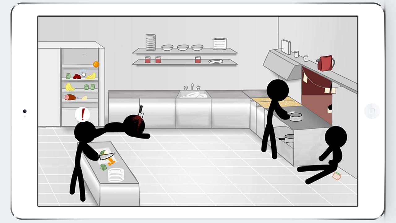 Скачать бесплатно Stickman Death Kitchen в формате APK для Android