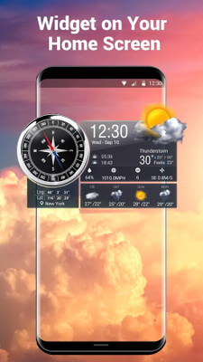 download time and weather widget
