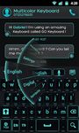 GO Keyboard Black Cyan Theme image 1