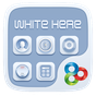 White Here GO Launcher Theme apk icono