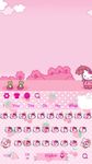 Pink Cute Kitty Bowknot Cartoon keyboard Theme image 3