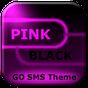 GO SMS Pink Theme Neon Negro apk icono