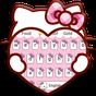 Pink Cute Kitty Cartoon Keyboard Theme apk icono