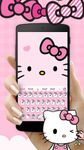 Pink Cute Kitty Cartoon Keyboard Theme ảnh số 1