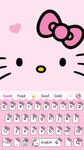 Pink Cute Kitty Cartoon Keyboard Theme ảnh số 3