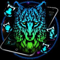 Blue Dark Wild Wolf Theme APK アイコン