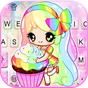 Colorful Cupcake Girl Keyboard Theme