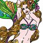 Mermaid Glitter Color by Number:Pixel Art Coloring APK Simgesi