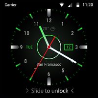Black clock lock screen for android phone apk icon