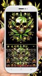 Gold Weed Skull Keyboard Theme screenshot apk 