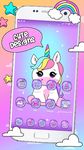 Lindo Unicornio Rosado Tema captura de pantalla apk 6