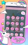 Lindo Unicornio Rosado Tema captura de pantalla apk 