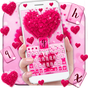 Pink Love Heart Tastatură APK