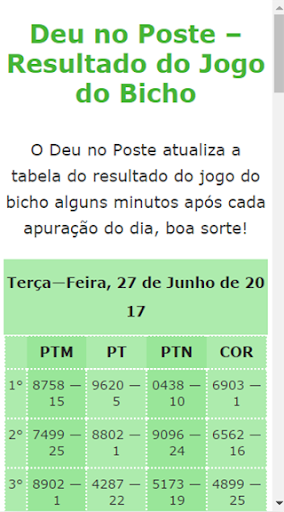 Jogo do Bicho: Deu no Poste - Apps on Google Play